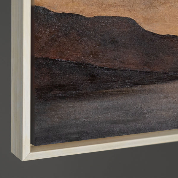 Das Gemälde „Sanfte Morgendämmerung“ – eine abstrakte Landschaft in sanften Naturtönen
