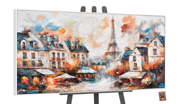 Das Gemälde "Gemütlichkeit in Paris" romantische Atmosphäre der Stadt der Liebe