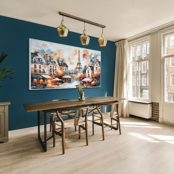 Das Gemälde "Gemütlichkeit in Paris" romantische Atmosphäre der Stadt der Liebe