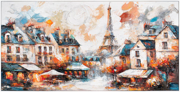 Das Gemälde "Gemütlichkeit in Paris" romantische Atmosphäre der Stadt der Liebe