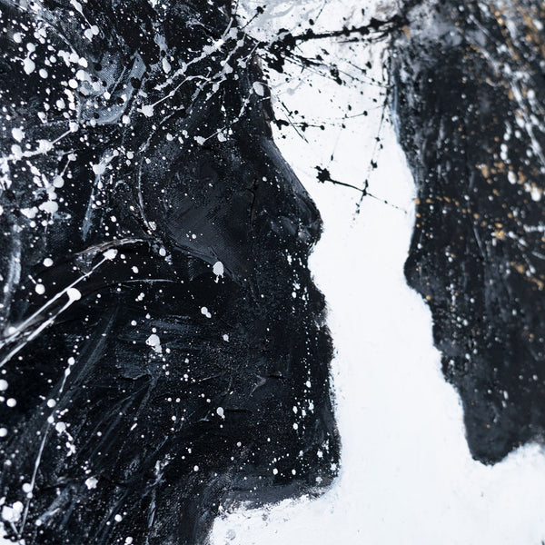 Gemälde "Zweige der Gefühle" ein abstraktes Symbol einer Einheit