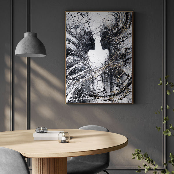 Gemälde "Zweige der Gefühle" ein abstraktes Symbol einer Einheit