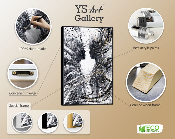 Gemälde "Zweige der Gefühle" ein abstraktes Symbol einer Einheit