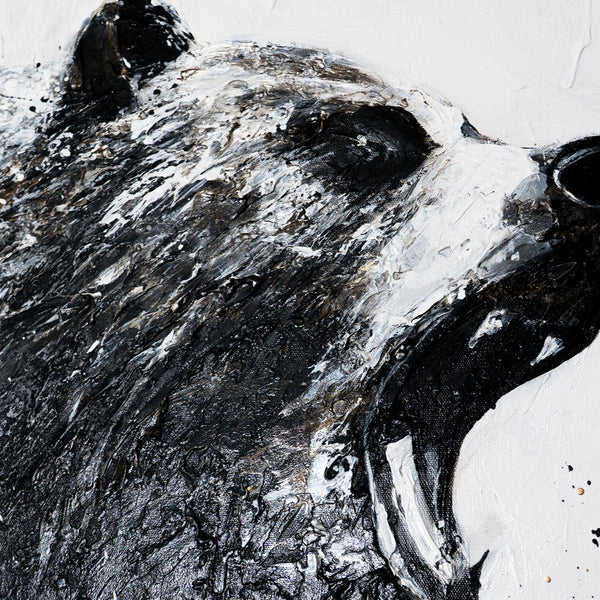 Diptychon „Wilder Impuls“ – ausdrucksstarker Kampf zwischen Bär und Stier