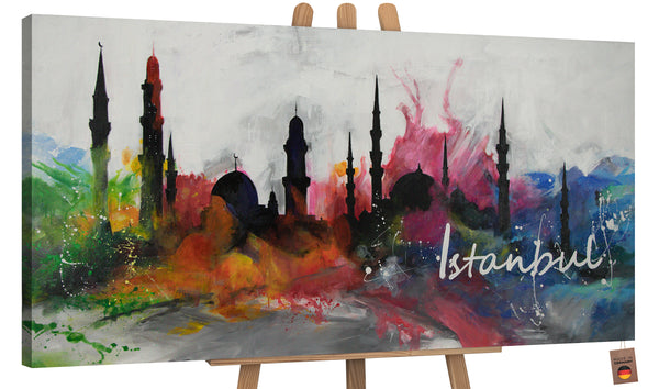 Gemälde „Istanbul“ orientalische Architektur in einer Farbexplosion