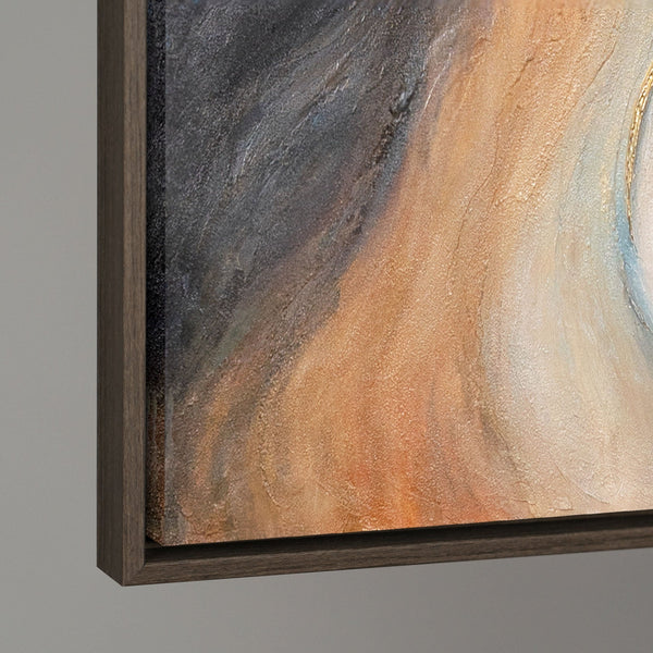 „Fluss der Zeit“ — Abstraktes Gemälde mit Balance natürlicher Farben