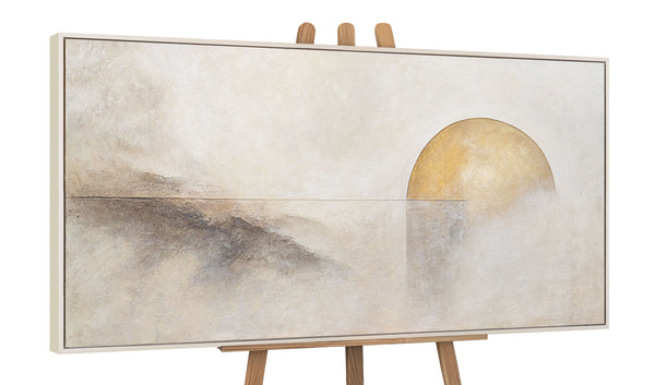 Abstraktes Acrylbild „Linie des Horizonts“ — Natürliche Harmonie mit Struktur
