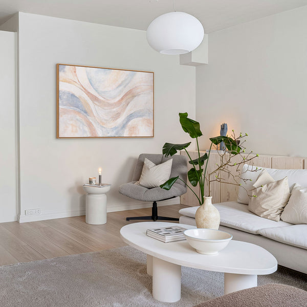Das Gemälde „Windlinien“ – eine luftige Abstraktion für ein modernes Interieur