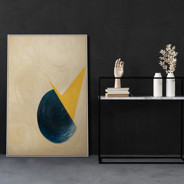 Das Gemälde „Horizontschnitt“ – eine kontrastreiche geometrische Komposition mit minimalistischem Inhalt