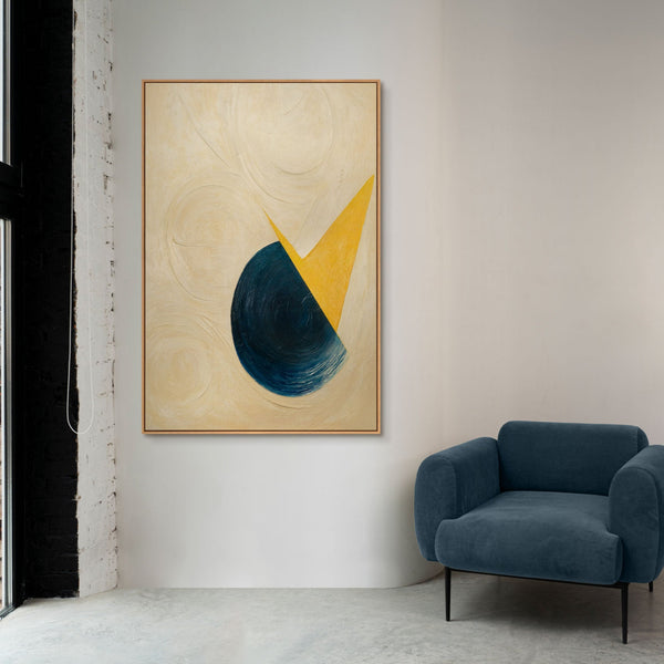 Das Gemälde „Horizontschnitt“ – eine kontrastreiche geometrische Komposition mit minimalistischem Inhalt