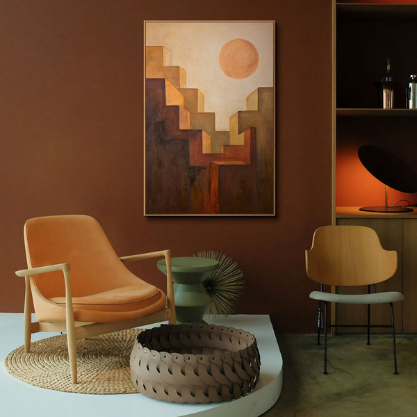 Das Gemälde „Aufstieg“ – Geometrie der Formen und Sonnenlicht