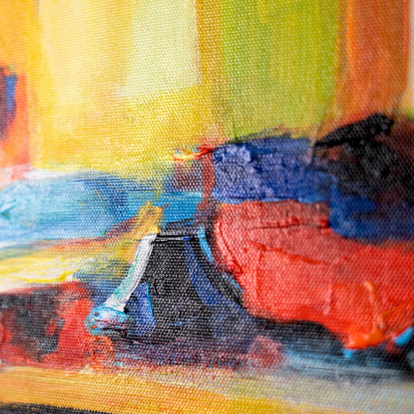 textured acrylic painting on canvas