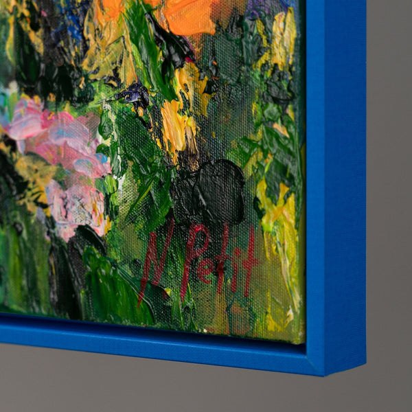 Gemälde "Blumenrauschen" abstrakte Floristik in einer bunten Palette