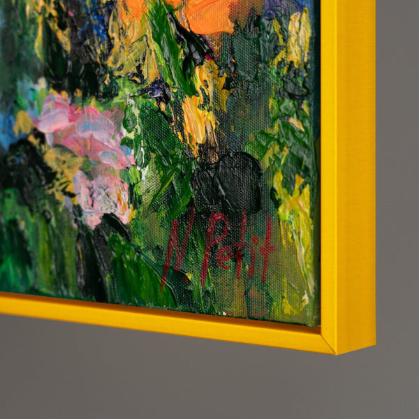 Gemälde "Blumenrauschen" abstrakte Floristik in einer bunten Palette