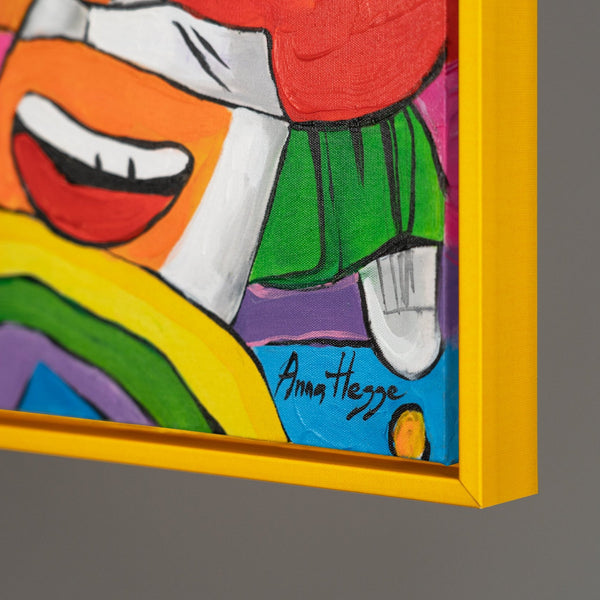 Gemälde "Fantasiewelt" moderne Abstraktion im Stil der Pop-Art