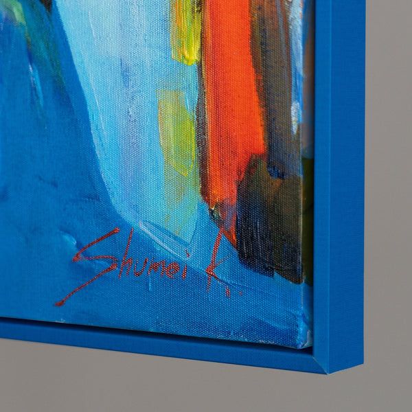 Gemälde "Hafen der Farben" abstrakte Meereslandschaft in einer hellen Palette