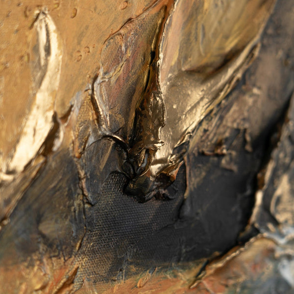 Gemälde "Fluss der Elemente" Abstraktion mit tiefen Reliefs und hellen Kontrasten