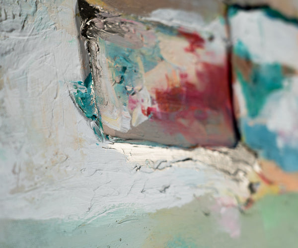 Gemälde "Stille des Horizont" abstrakte Harmonie in einer Pastellpalette