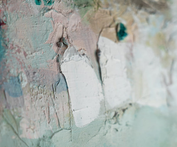 Gemälde "Stille des Horizont" abstrakte Harmonie in einer Pastellpalette