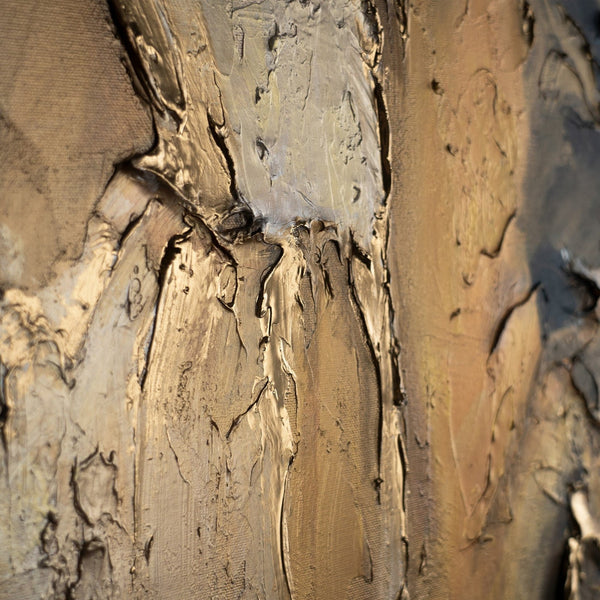 Gemälde "Mineraltiefe" Abstraktion in einer natürlichen Palette mit Schwerpunkt auf Textur