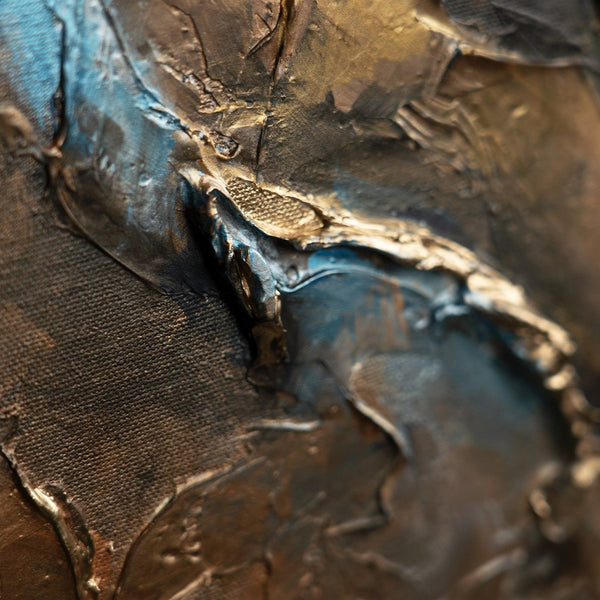 Gemälde "Mineraltiefe" Abstraktion in einer natürlichen Palette mit Schwerpunkt auf Textur