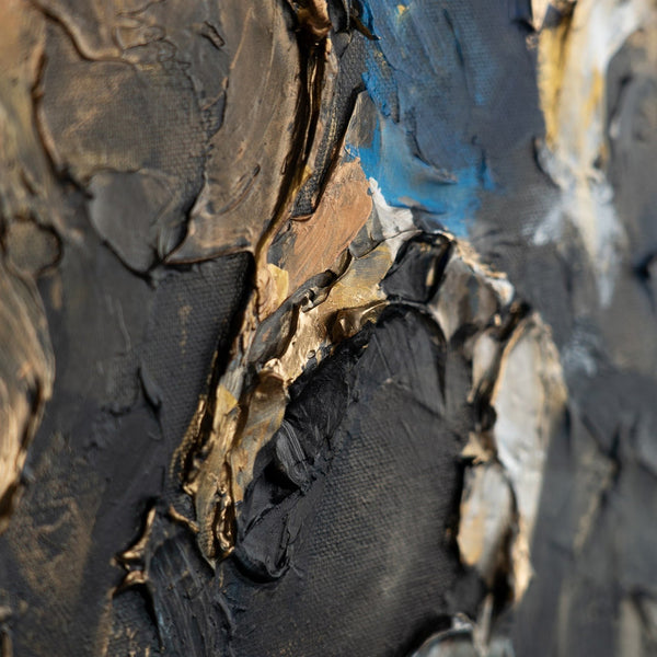 Gemälde "Mineraltiefe" Abstraktion in einer natürlichen Palette mit Schwerpunkt auf Textur