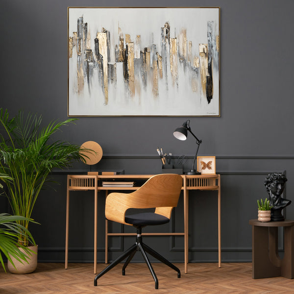 Gemälde "Urbane Rhythmen" Abstraktion mit architektonischer Geometrie