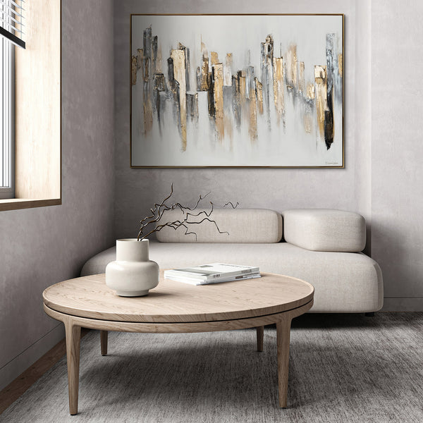 Gemälde "Urbane Rhythmen" Abstraktion mit architektonischer Geometrie