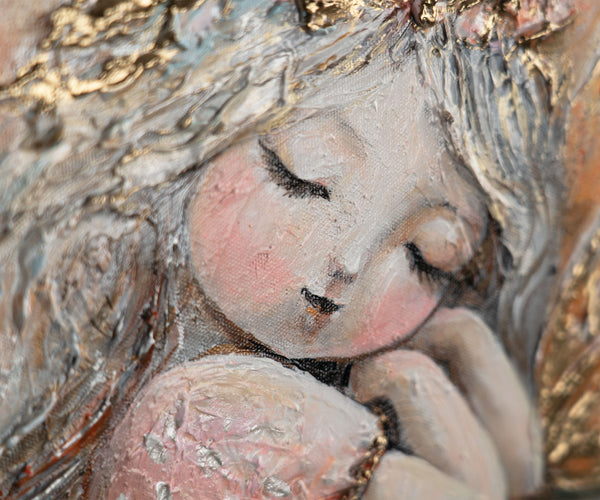 Gemälde "Magisches Märchen" Kindertriptychon in einer sanften Pastellpalette