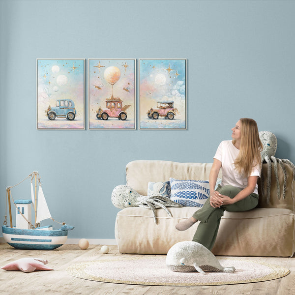 Gemälde  „Märchenstraße“ (Triptychon) für das Kinderzimmer