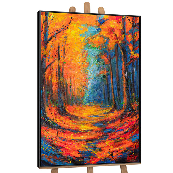 „Atem der Blätter“ – leuchtendes herbstliches Gemälde auf Leinwand