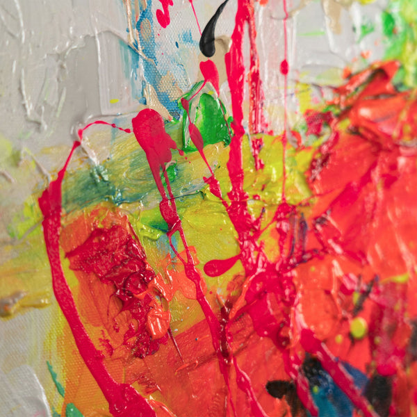 Gemälde "Emotion der Farben" Frauenporträt im Stil des Neoexpressionismus