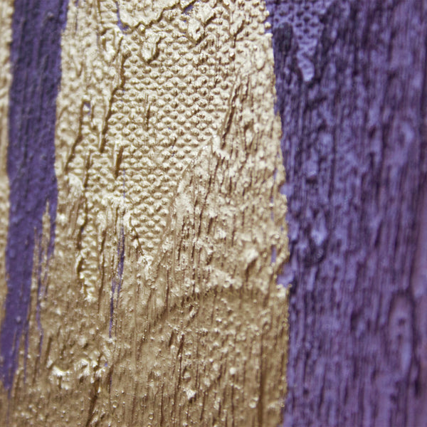 Gemälde „Symphonie“ moderne Texturabstraktion mit violettem Akzent