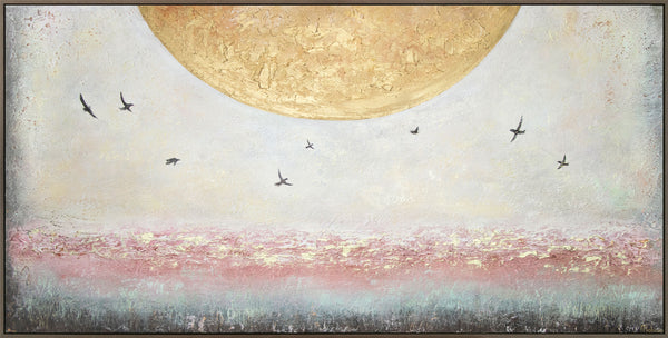 Gemälde "Sonnenenergie" symbolische Landschaft mit der Kraft der Sonne