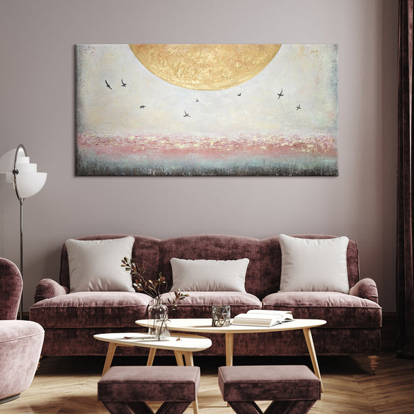 Gemälde "Sonnenenergie" symbolische Landschaft mit der Kraft der Sonne