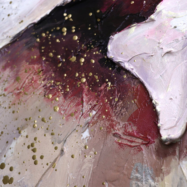 Gemälde "Pfingstrosen II" realistische Blume mit einer dreidimensionalen Textur