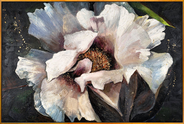 Gemälde "Pfingstrosen II" realistische Blume mit einer dreidimensionalen Textur