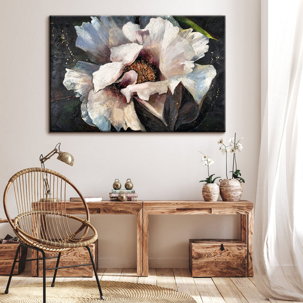 Gemälde "Pfingstrosen II" realistische Blume mit einer dreidimensionalen Textur