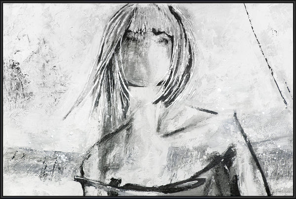 Gemälde "Charme" moderne weibliche Figur im minimalistischen Stil