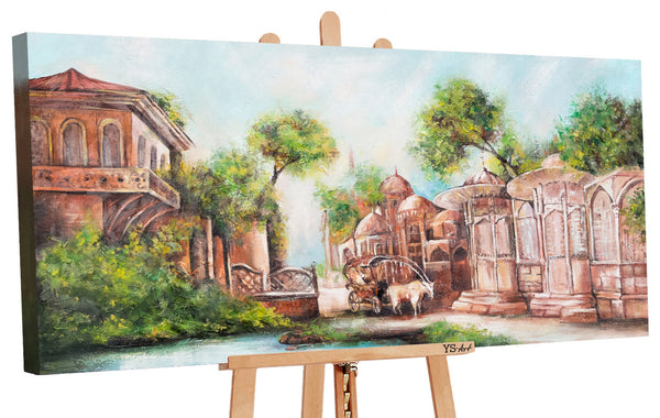 Gemälde "Stadtlandschaft" orientalische Architektur und Gemütlichkeit