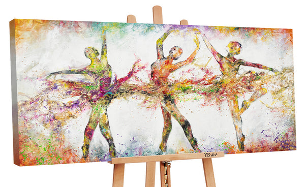 Gemälde "Ballet" Ballerinas in einer Farbexplosion