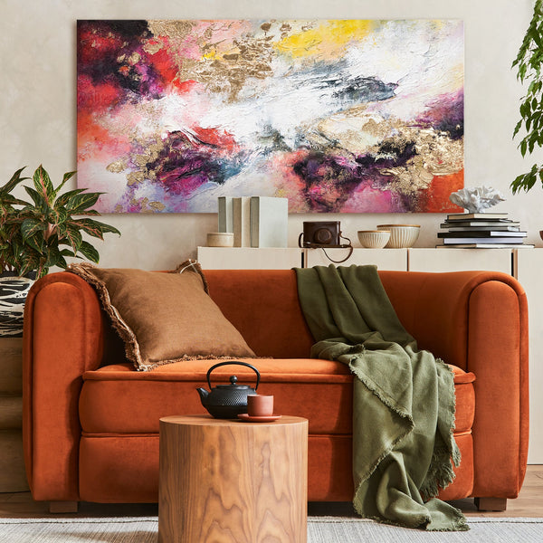 Gemälde "Heller Garten" Energie der Blumen im abstrakten Stil