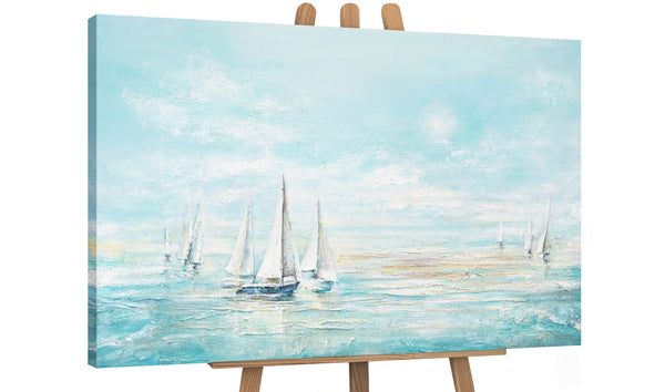 Gemälde "Blaues Meer" Meereslandschaft in Aquarelltönen