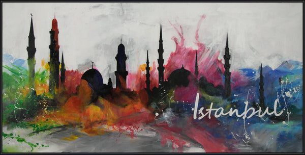 Gemälde „Istanbul“ orientalische Architektur in einer Farbexplosion