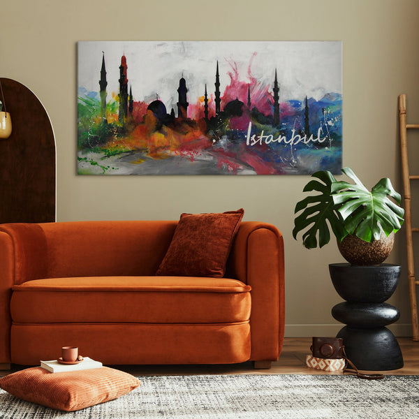 Gemälde „Istanbul“ orientalische Architektur in einer Farbexplosion