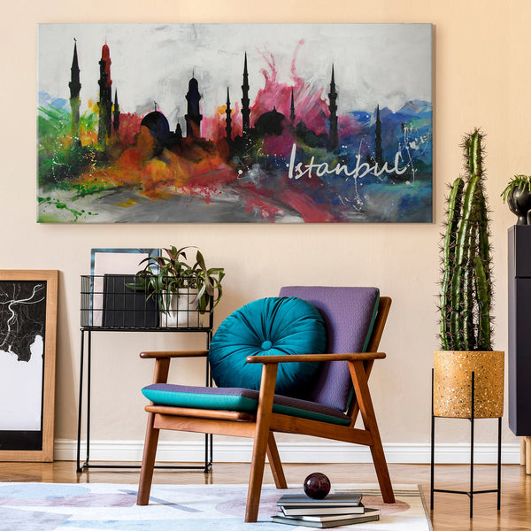 Gemälde „Istanbul“ orientalische Architektur in einer Farbexplosion
