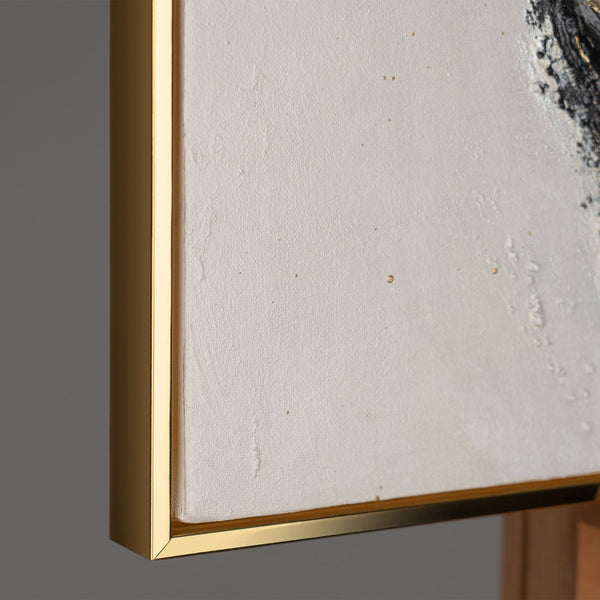 Gemälde "Goldener Riss" abstrakte Abstraktion in einer Marmor-Graphit-Farbpalette