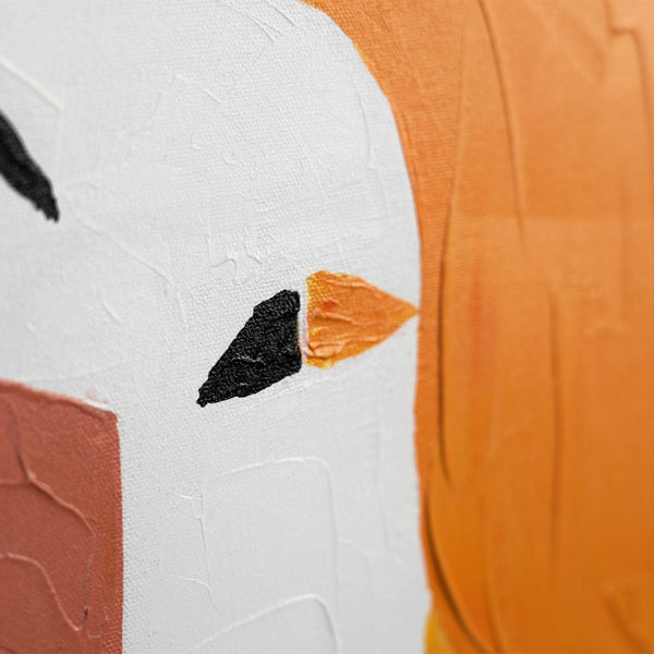Gemälde „Dialog in Farben“ moderne figurative Abstraktion mit floralen Elementen