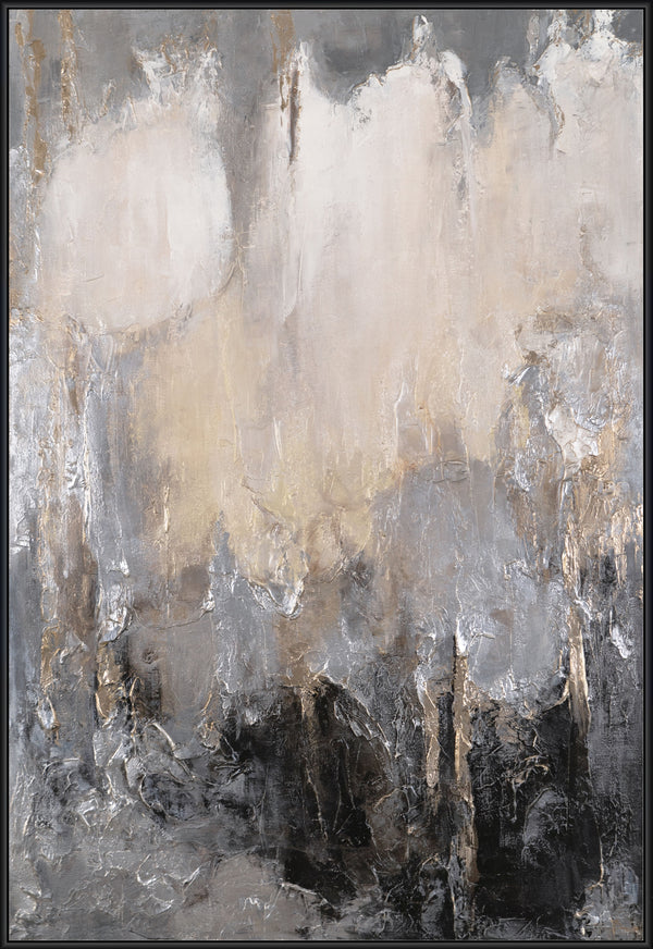 Gemälde "Der Weg zum Licht" moderne Abstraktion im Hochformat