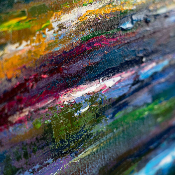 Gemälde "Spiegel der Natur" horizontale Landschaft in der Impasto-Technik